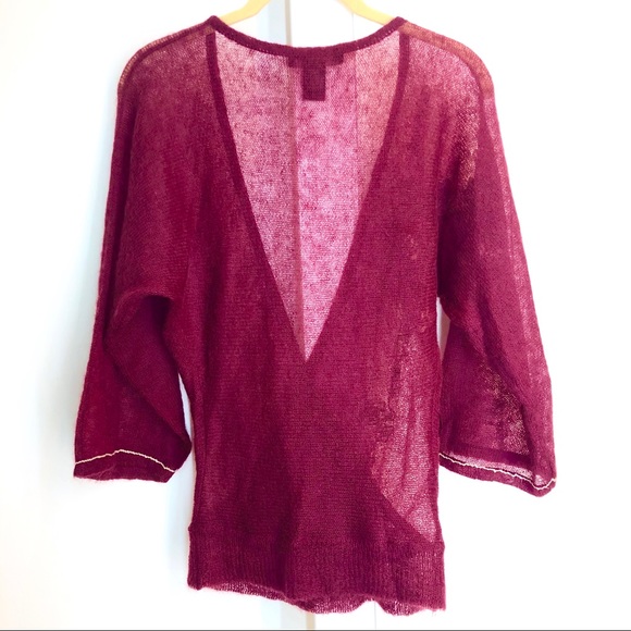 🛍 Arden B Maroon Sweater with Gold Embroidery - Picture 2 of 4